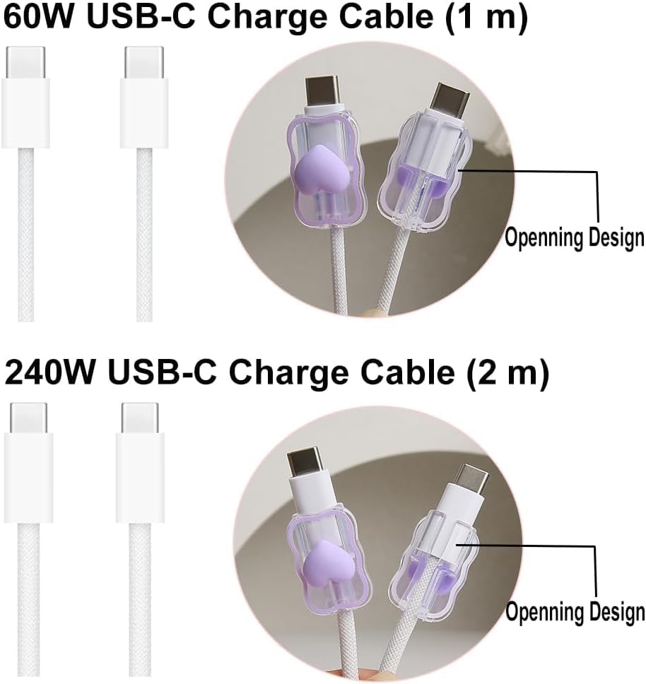 Image of FACTOTECH Case for MacBook & iPad Charger, 29w 30w 35w Charger Case, Travel Cord Organizer, Accessories (for Apple 29w 30w 35w Adapter)-Purple Heart