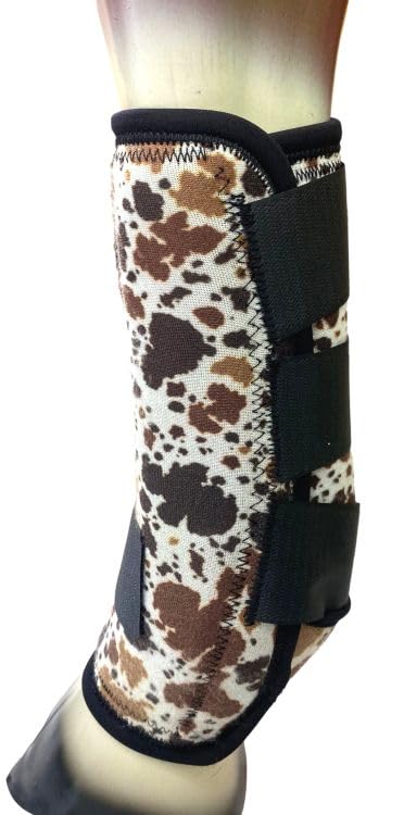 Showman Cow Print Elite Equine Sport Medicine Boots (Small)