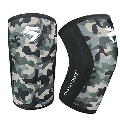 SKDK Knee Brace/Elbow Brace 7MM Knee Compression Sleeve for Knee Support and Pain Relief for Weightlifting, Cross Training for Men Women â€“ Home Gym Workout/Exercise Equipment(1 Pair) (Knee Brace,M)