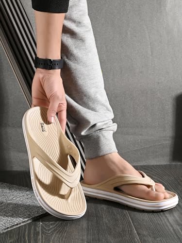 Image of Men's Comfort Flip Flops with Cushioned EVA Sole | Lightweight Anti-Slip Everyday Wear Slippers for Walking, Home, Outdoor & Casual Use