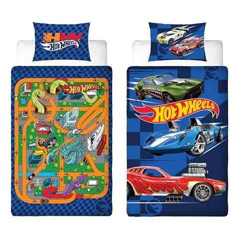 Hot Wheels Reversible Duvet Cover Set Cover