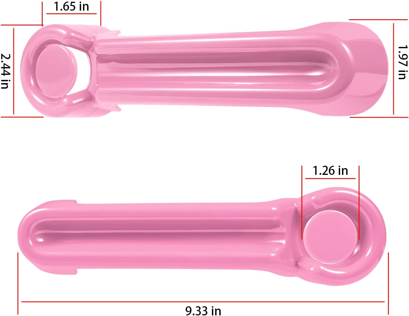 Camoo Door Handle Cover Inserts & Tailgate Handle Cover ABS Exterior Door Accessories for Jeep Wrangler JK 2007-2018 4 Door / 2008-2012 Jeep Liberty / 2007-2011 Dodge Nitro 5pcs (Pink)