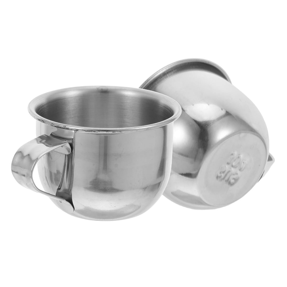 Stainless Steel Water Cup Silver Compact Shot Mug Handle for Coffee Milk and Whiskey Lightweight Travel Drinkware for
