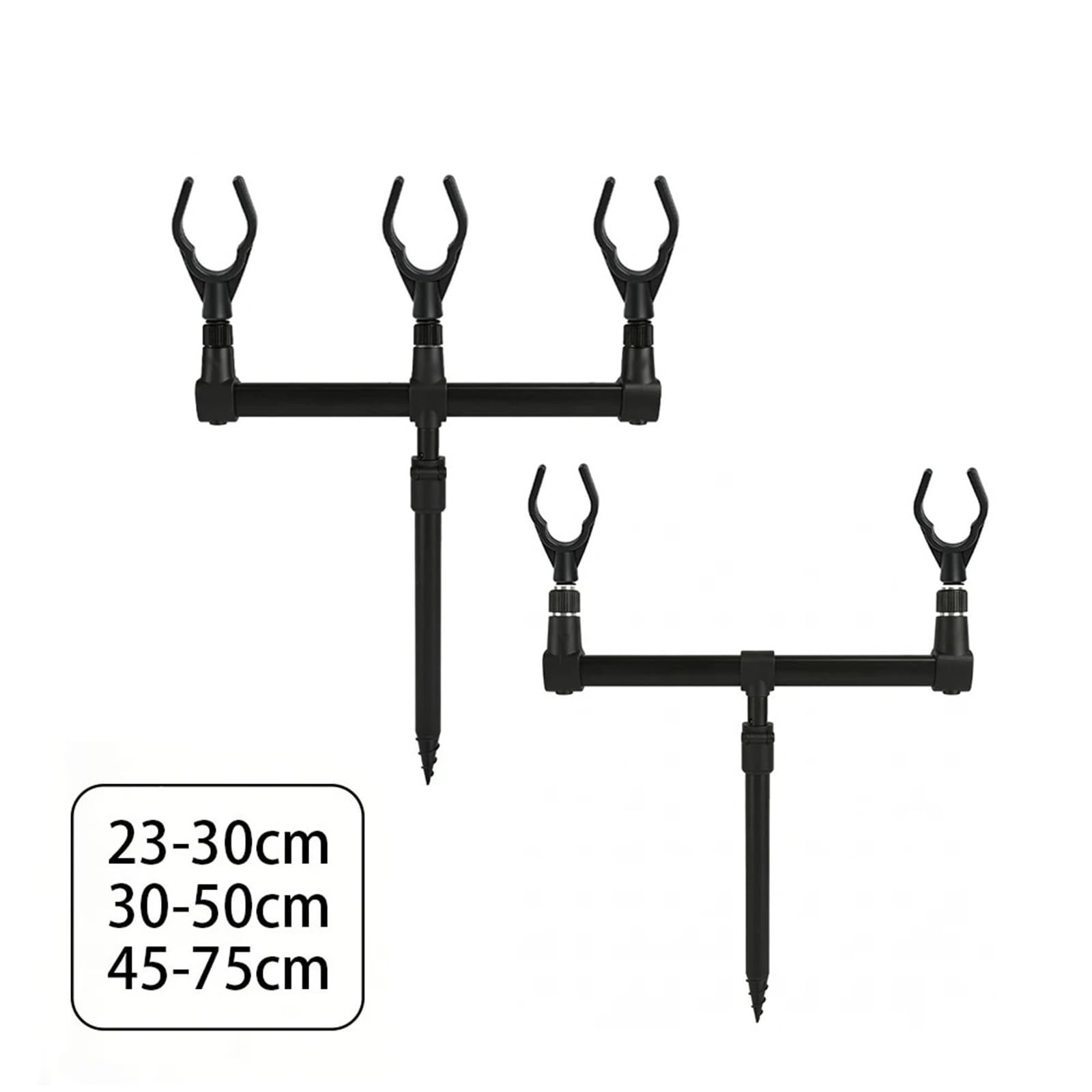 Porta Canna da Pesca 23-75 cm Supporto Multi-Asta Inserto da Terra telescopico Regolabile Accessorio portante Stabile