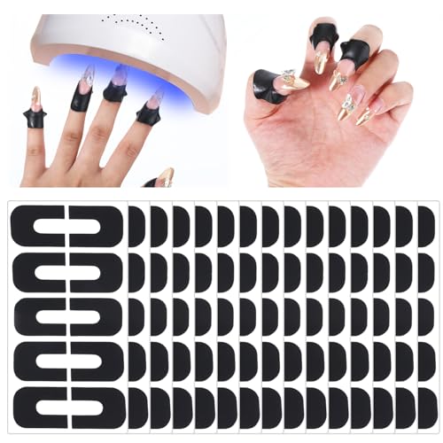 Oruola 150 Stück Nagellack Schablone Lackierhilfe, Nagelschablonen zum Lackieren, Wiederverwendbar Nägel Edge Hautbarriere Kit, Nail Polish Stencil,Nagellacks Protector Abziehen Tape