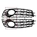 KKUFOO Parrillas del radiador Delantero del Coche Frontal Delantero Fog Light FUBL FUT Honeycomb Fog Lamp Grille Grill para Audi A3 8P S-LEIN 2009-2012 A3 8P (Color : Negro)