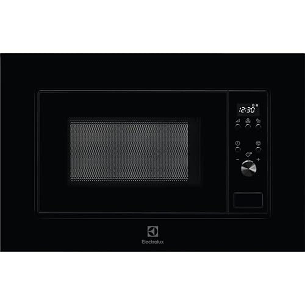 Electrolux LMS2173EMK Horno Microondas Integrable, 800W, Función Grill, 5 Niveles de Potencia, Capacidad 17 L, 5, Mandos Mecánicos, Plato de 24,5cm, Cristal Negro
