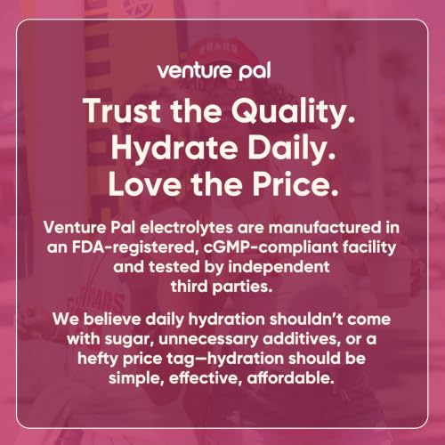 Image of Venture Pal Sugar Free Electrolyte Powder, Liquid Daily IV Hydration Packet | 7 Electrolytes & 5 Vitamins, Electrolytes Dink Mix for Party Recovery & Instantly Hydration, Vegan, Keto-Friendly, 16 Sticks