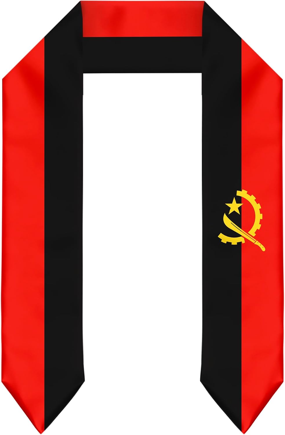 Angola Flag Graduation Stole Sash for Study Aboard International Students Abroad Adult Unisex