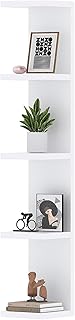 LitaEther 5 Tier White Lack Wall Shelf - Multi-Functional Display Organi...