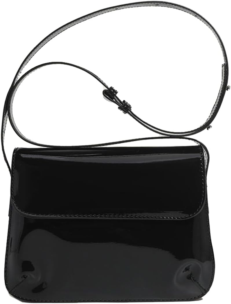 Patent Leather Evening Clutch Shiny Top-handle Purse Mini Shoulder Bag Elegant Handbag for Women