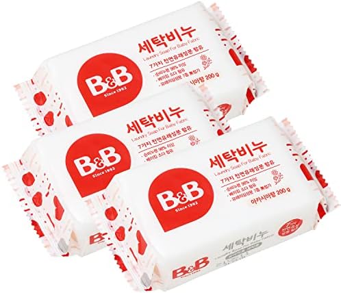 B&B Laundry Soap Bar – Baby Laundry Detergent with Acacia – Natural and Organic Eco-Friendly Stain Remover – Baby Detergent for Sensitive Skin – Ideal for Travel – 3 x 7oz Bars B&B Laundry Soap Bar – Baby Laundry Detergent with Acacia – Natural and Organic Eco-Friendly Stain Remover – Baby Detergent for Sensitive Skin – Ideal for Travel – 3 x 7oz Bars