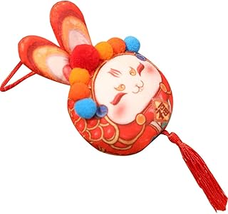 TOYANDONA Coelho Sortudo Boneca Pingente Figura De Pelúcia Coelhinho Coelhinho Bicho De Pelúcia 2023 Festival Da Primavera Ornamento Coelhinho Porta Lareira Pendurado Coelho De Pelúcia