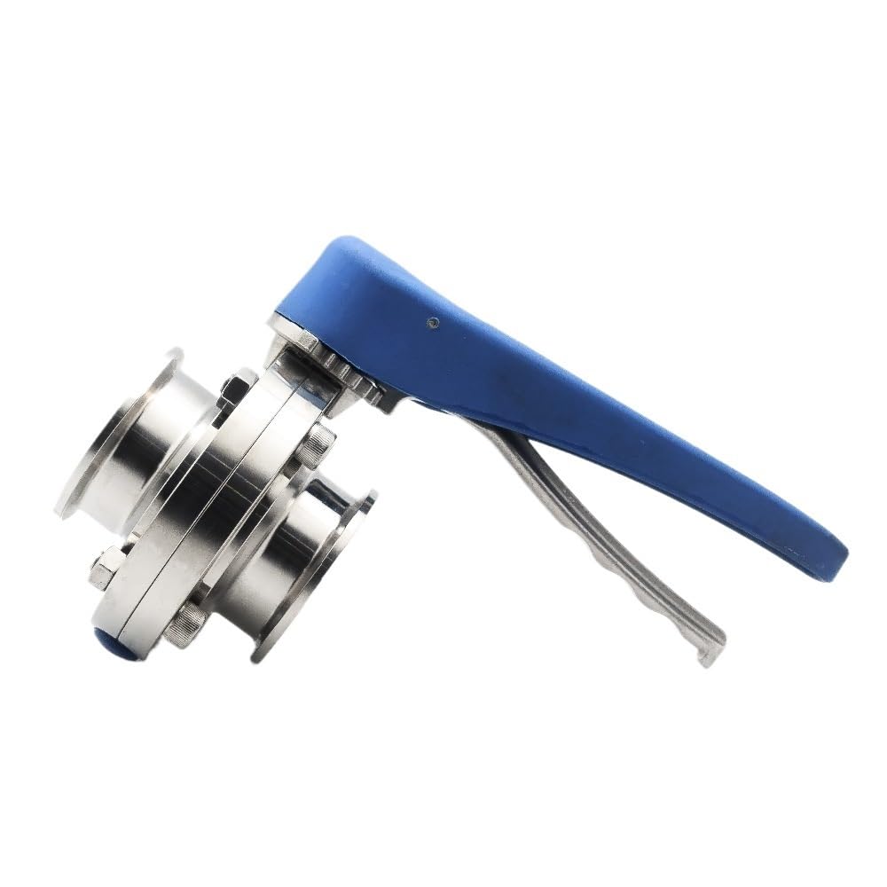 1" /1-1/2" /2" Stainless Steel 1"/1.5"/2 Tri Clamp Valve Squeeze Trigger for Dairy Product(1") Brass Hose
