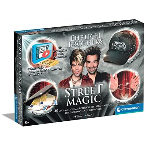 Clementoni 59049 Ehrlich Brothers Street Magic, Zauberkasten für Kinder ab 8 Jahren, magisches Equipment für 40 verblüffende Zaubertricks, inkl. 3D Erklärvideos, ideal als Geschenk Cover