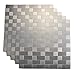 Yipscazo Peel and Stick Tile Backsplash, Stainless Steel Stick on Tile for Kitchen Wall