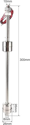 Miniatura 2 de uxcell Interruptor de flotador de acero inoxidable para tanque de bomba de agua piscina jardín estanque sensor de nivel de agua líquida M11 11.811