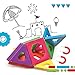 Discovery Kids 24 pcs 3D Magnetic Tile Building Blocks Construction Set in 6 Colors for Ages 4+