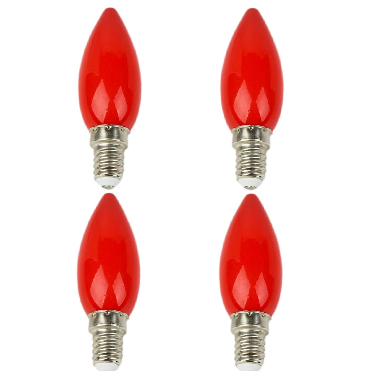 E14 Red Light Bulb 26W Dimmable 2025 New Fireplace Red Candle Bulb Small Edison Screw Fireplace Red Coloured Light Bulb Replacement Red Fortune Lamp Party Decoration (4Pcs)