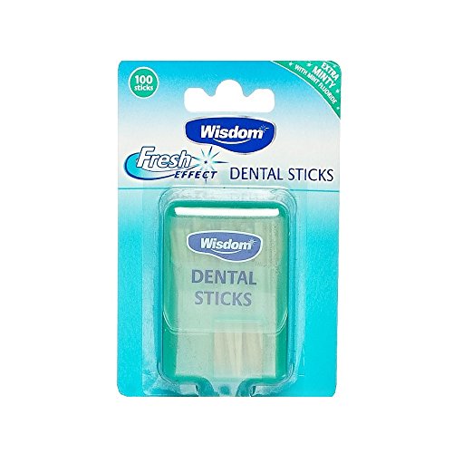 Wisdom, Dental Sticks, bastoncini per la pulizia dentale, Confezione da 100 bastoncini