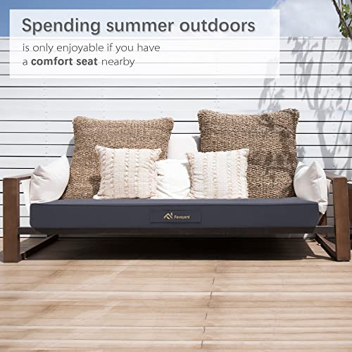Favoyard Outdoor Bench Cushion 42 X 18 Inch Waterproof Patio Furniture Cushions 3-Year Color Fastness Garden Sofa Settee Couch Swing Pads With Handle And Adjustable Straps, Navy Blue #TOP5