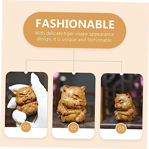 Abaodam Pequeno Tigre Ornamento Selva Animal Kung Fu Chá Pet Chá Pet Ornamento Decoração Do Bolo Min