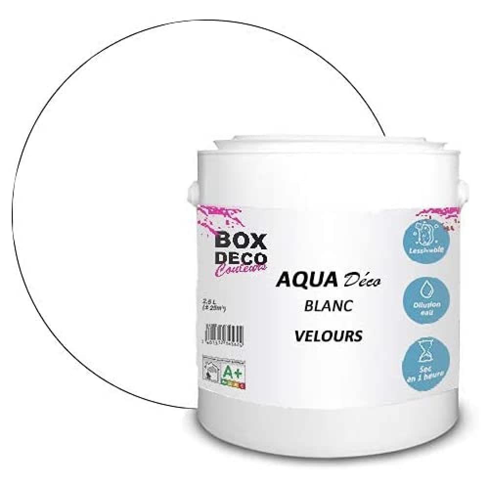 Aqua Deco Velvet farba ścienna akrylowa - 2,5L / 25m², biała