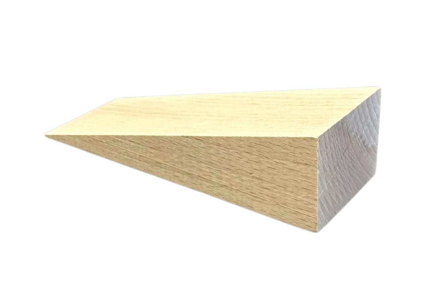 Fermaporta In Legno Di Faggio - Set Di 2 Zeppe Con Base Antiscivolo, Per Porte E Mobili, Design Naturale - Foto 4