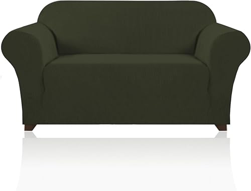 Miniatura 24 de PrinceDeco Funda elástica para sofá de 3 cojines, protector de muebles con parte inferior elástica antideslizante, apta para perros (sofá, azul Azul