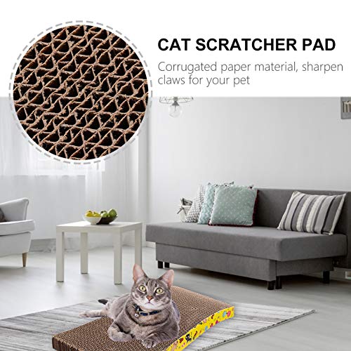 Balacoo — Cama retangular para arranhão para gatos e gatos, raspadinha, para gatinho, cor aleatória,