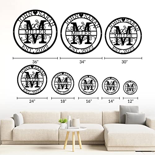 Personalized Last Name Metal Signs - Custom Metal Signs - Split Letter Monogram Sign - Family Name Sign- Metal Wall Art - Outdoor Metal Sign - Housewarming Gift For Couple - Personalized Anniversary Wedding Gift #TOP6