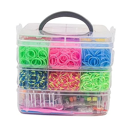 Colcolo Kits de Pulseras de Bandas de Goma, Juego de Pulseras de Bandas de Goma, Bandas de Goma de Telar Bandas de telares de Goma Coloridas para niños, s