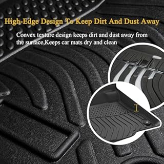 Jenofa-Car Floor Mats for Honda Civic 2012-2015 & Civic Si Only Sedan 2012-2015(Include Hybrid) (Not Coupe) All Weather Floor Mats Full Set Floor Liners Car Mat for Honda Civic Accessories