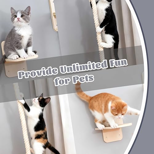 Rascador vertical de cuerda para gatos, montado en pared miniatura 4