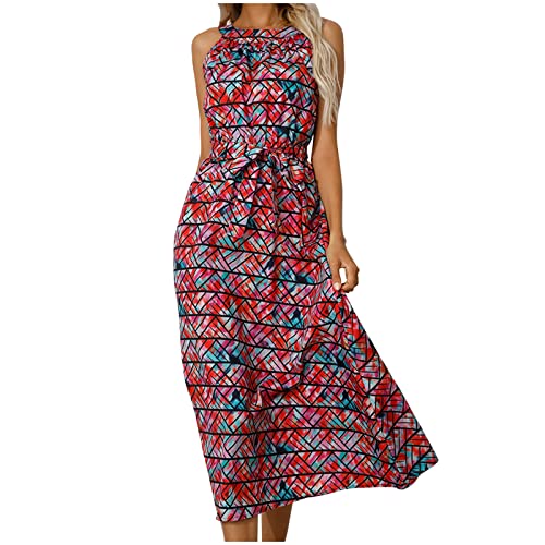 Sommerkleid Damen Lang Geschenke für Frauen 3/4 Ärmel Party Cocktailkleid...