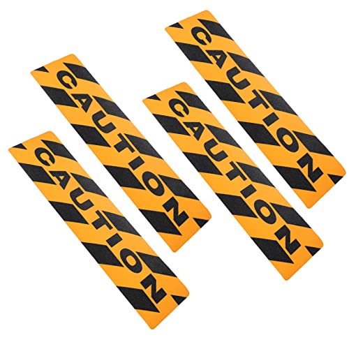 COSMEVIVI Outdoor Warning Stickers 4pcs Non-Skid Paste Safety Tape for Slippery Surfaces