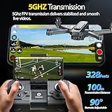 DEERC D25 Drone with 1080P HD Camera for Kids Adults with 5G Transmission, Foldable RC Quadcopter with Brushless Motor, Optical Flow, Tap Fly, Voice Control, 2 Batteries 40Mins, Easy for Beginners - Image 3