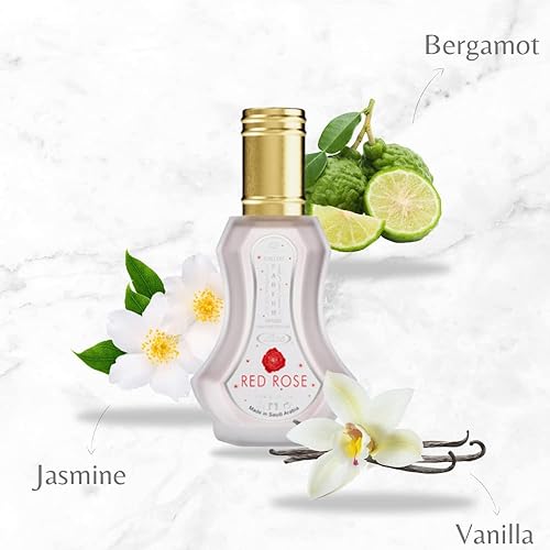 Miniatura 2 de Al-Rehab - Espray natural Eau de Perfume Red Rose de 1.15 onzas líquidas, paquete de 2 unidades