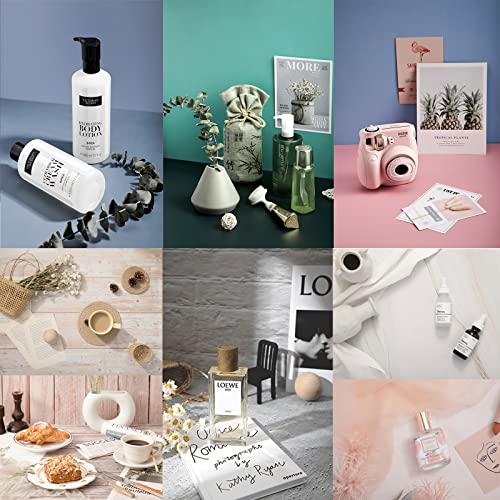 6Pcs 12Patterns Photography Background Paper With T-Shape Backdrop Stand Waterproof Wood Food Photo Double Sided 22X35 In, Beiyang #TOP4