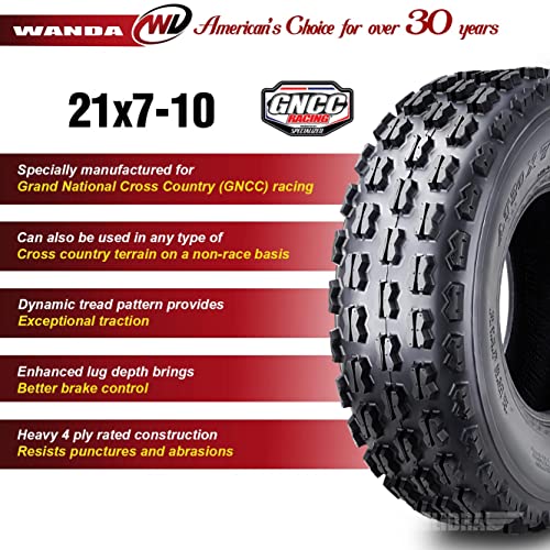 2 New Wanda Sport Atv Tires At 21X7-10 P356 4Pr - Gncc Tires - 10075 #TOP2