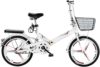 YUEGOO Folding City Bike Bicycle for Adults, Lightweight Alloy Folding Bicycle City Commuter Variable Speed Bike, Foldable Urban Bicycle Cruiser with Quick-Fold System