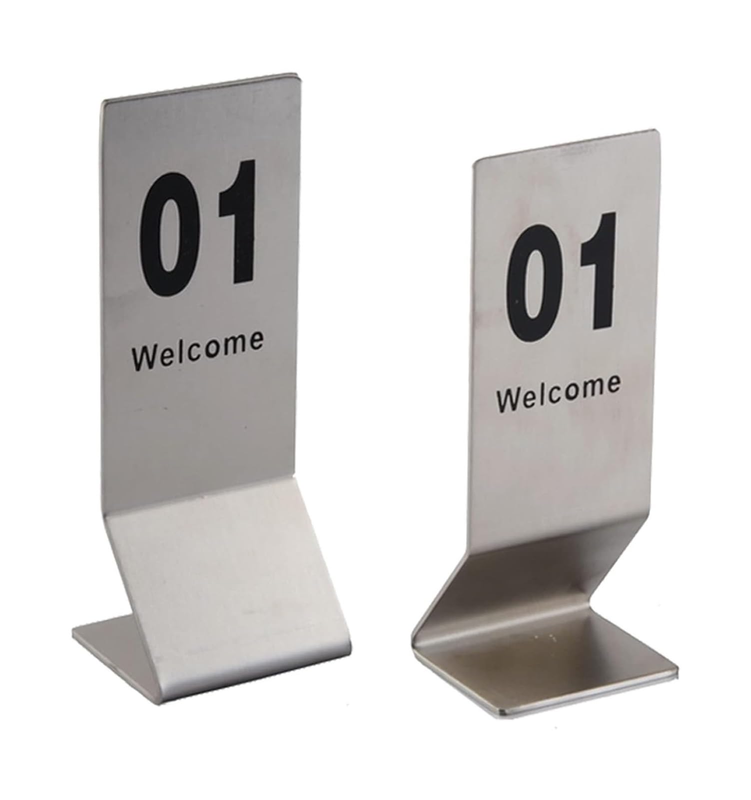 Carte dei Numeri dei tavoli, Carte Numeriche da Tavolo Impilabili su 2 Lati in Acciaio Inox 15,5x6 Cm 25 O 50 Pezzi(1-50)