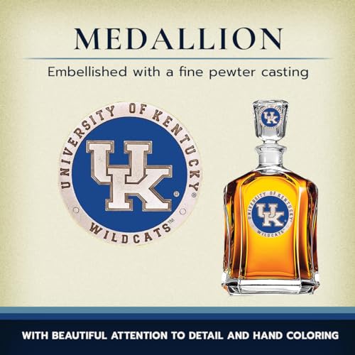 Image of Heritage Pewter Kentucky Capitol Decanter | 24 OZ Whiskey Decanter for Liquor with Airtight Stopper | Expertly Crafted Pewter Glass