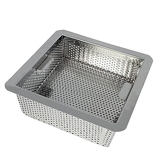 Colador para desagüe comercial de acero inoxidable 8.5in x 8.5in x 3in