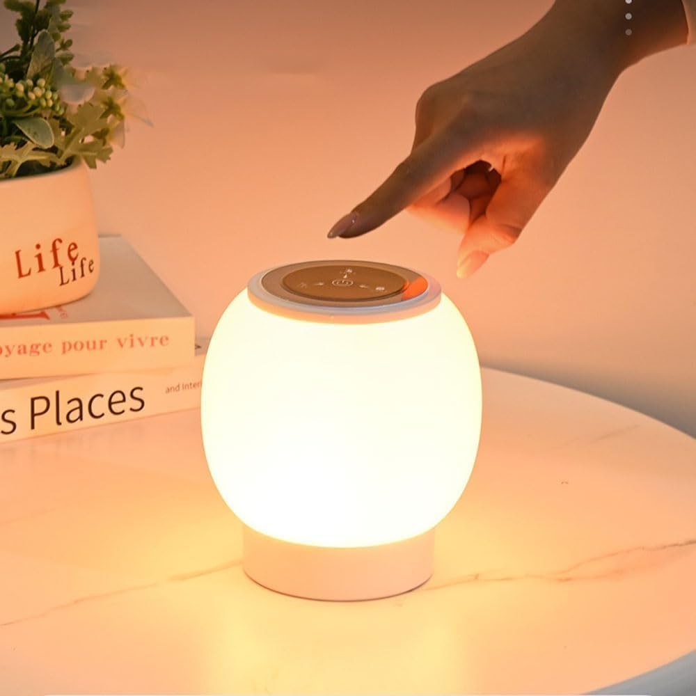 Lampada da tavolo a LED portatile per gli occhi, dimmerabile all'infinito con opzioni di colore RGB16, funzione di temporizzazione touch, camera da letto (dimmerabile all'infinito, 3000 mAh)