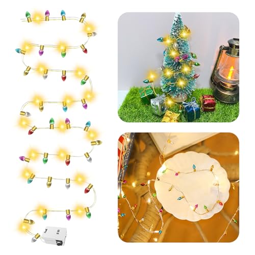 Wichtel Lichterkette Miniatur Wichtel Zubehör Lichterkette Lichterkette Wichtel Zubehör Wichtel Zzubehör Weihnachten Weihnachten Puppenhaus Zubehör für Weihnachtsdeko Puppenhaus Möbel
