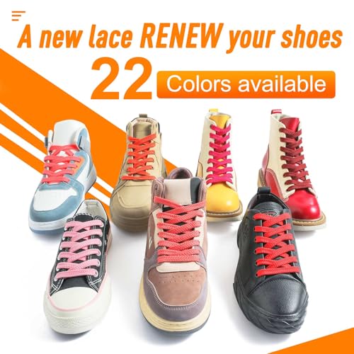 Image of VSUDO Flat Sneaker Shoe Lace, Flat Shoe String for Sneaker, Athletic Shoelace