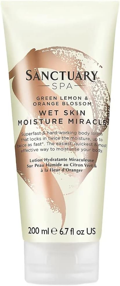 Sanctuary Spa Wet Skin Moisture Miracle, Green Lemon and Orange Blossom Body Moisturiser 200ml