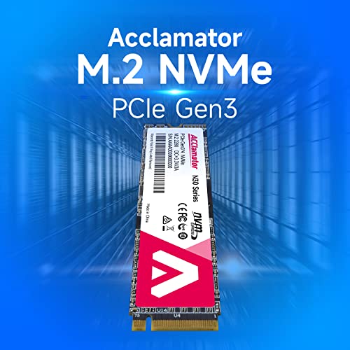 Image of Acclamator 512GB SSD NVMe M.2 2280 PCIe Gen3x4 Internal Solid State Drive, with 3D NAND TLC,Read Up to 3200MB /s Compatible with Laptop & PC Desktop N30