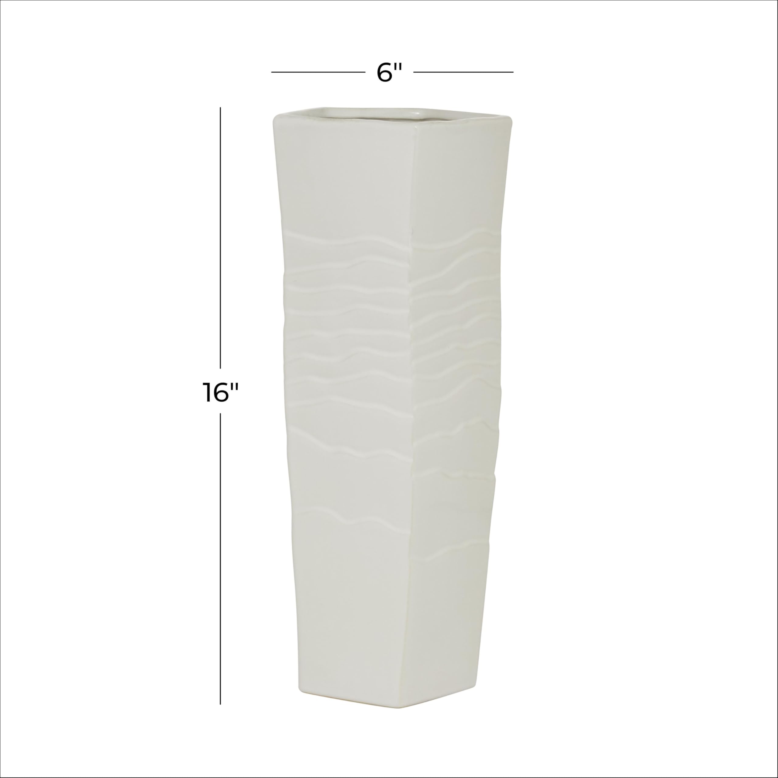 Amazon.co.jp: Deco 79 セラミックテクスチャード花瓶 6インチ x 6